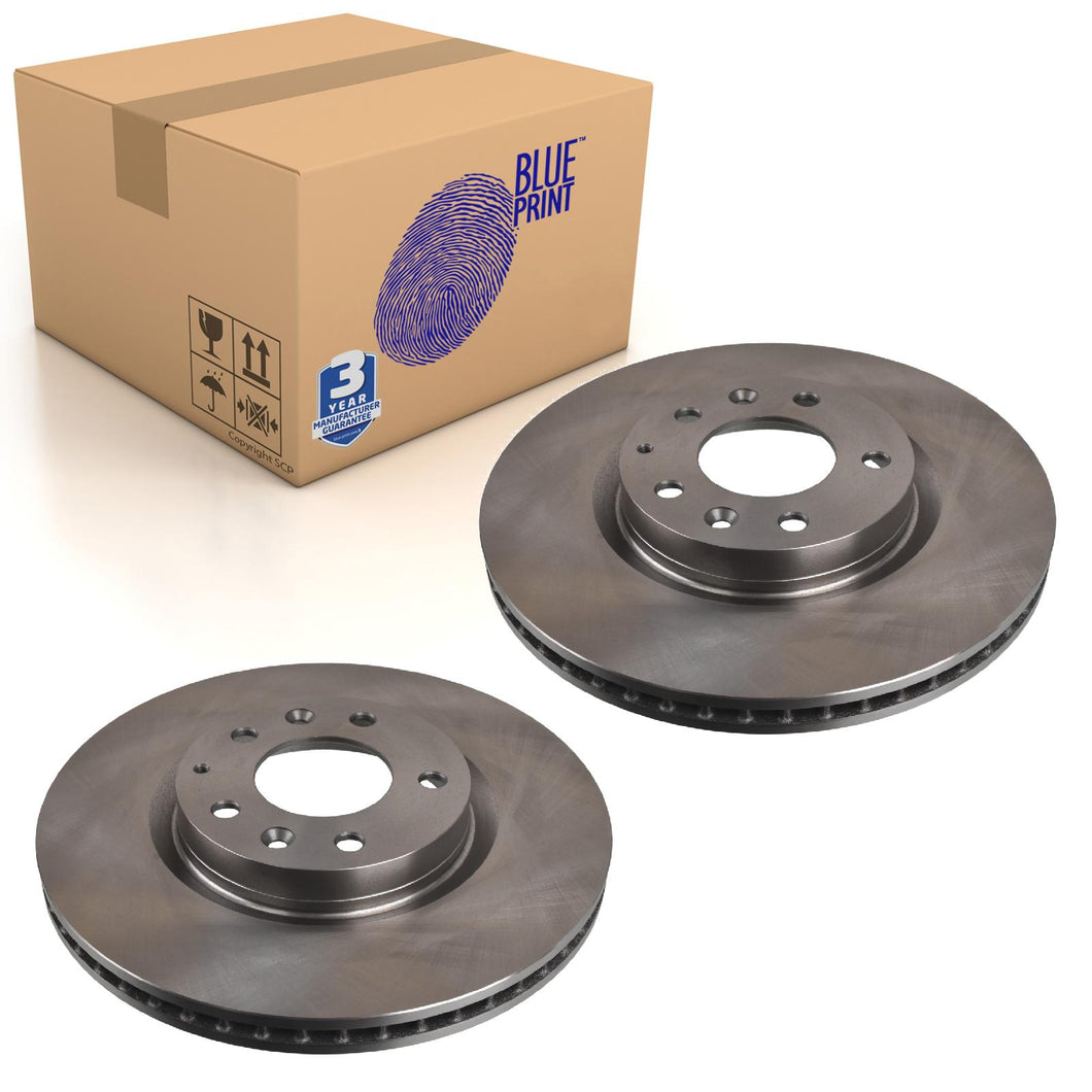 Pair of Front Brake Disc Fits Mazda RX-8 SE OE F15233251A Blue Print ADM543118