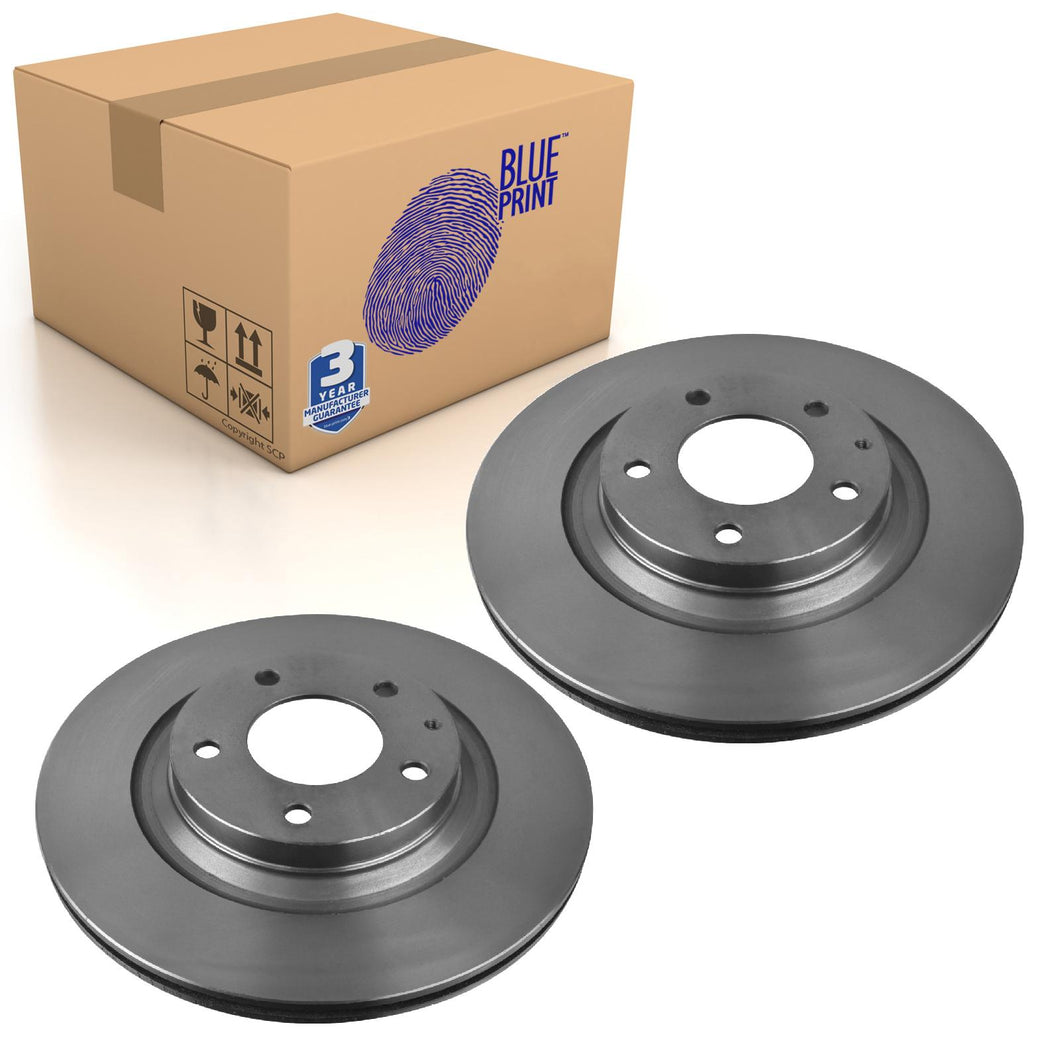 Pair of Rear Brake Disc Fits Mazda RX-8 SE OE F15226251A Blue Print ADM543121