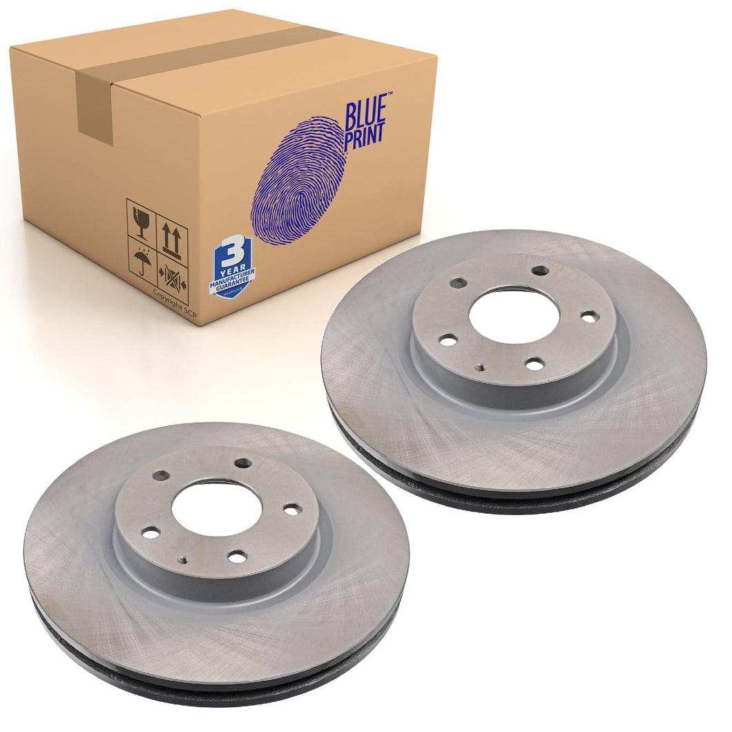 Pair of Front Brake Disc Fits Mazda CX-5 AWD Mazda6 AWD Wag Blue Print ADM543123