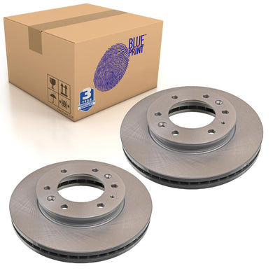 Pair of Front Brake Disc Fits Ford Ranger 4x4 Blue Print ADM543125