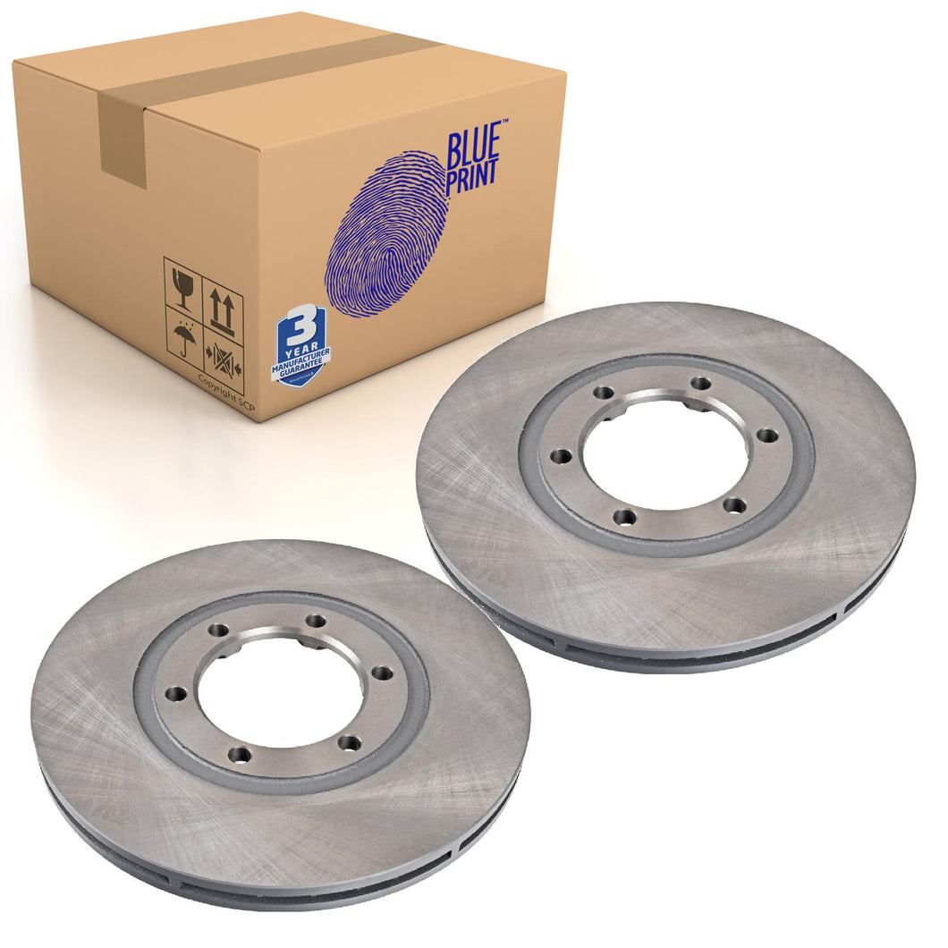 Pair of Front Brake Disc Fits Mazda B-Seriess UD UF UN E-Ser Blue Print ADM54317