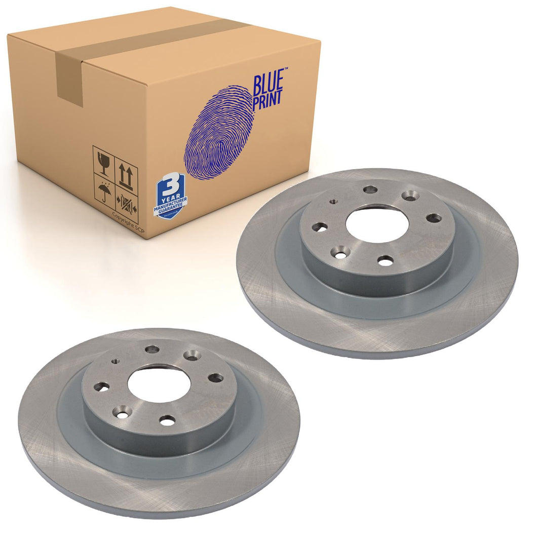 Pair of Rear Brake Disc Fits Mazda 323 AWD Eunos Familia AWD Blue Print ADM54328