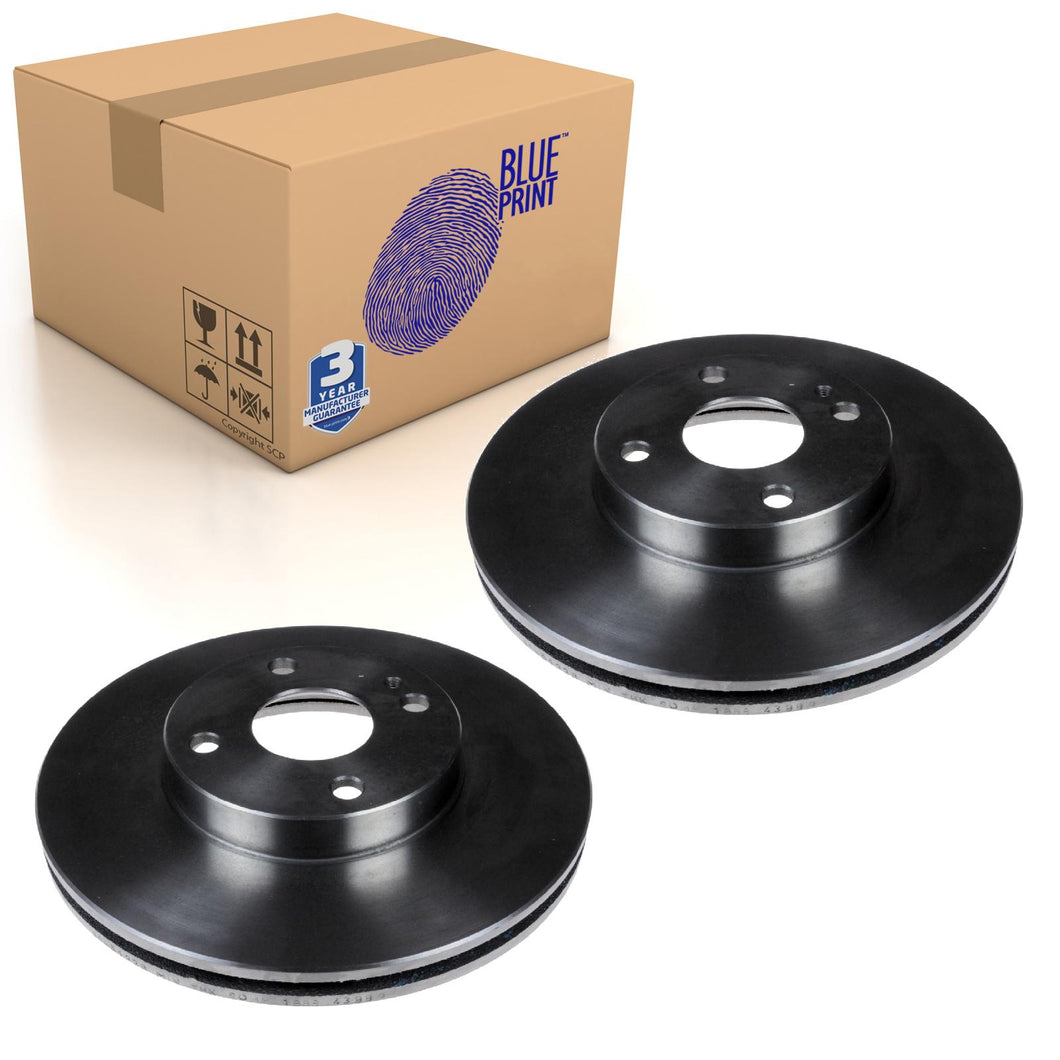 Pair of Front Brake Disc Fits Mazda 323 BG BA AZ-3 EC Eunos Blue Print ADM54336