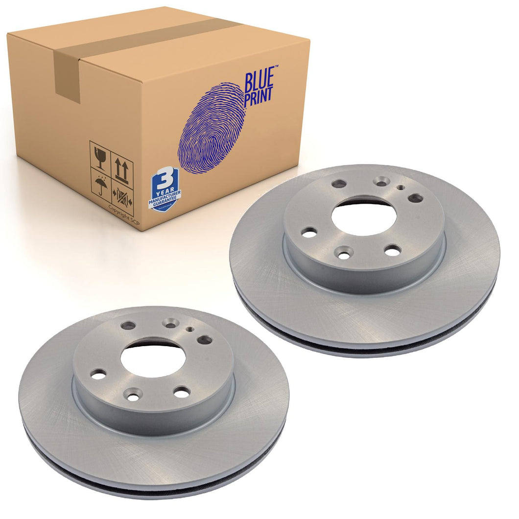 Pair of Front Brake Disc Fits Mazda 121 DB 323 BG BA MX-5 NA Blue Print ADM54338
