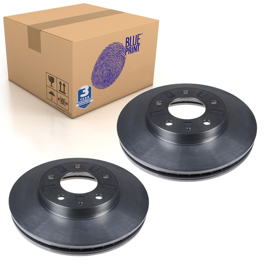 Pair of Front Brake Disc Fits Mazda Xedos 9 TA Blue Print ADM54354C