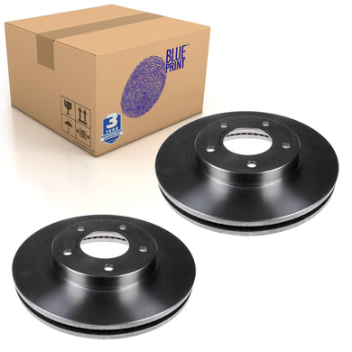 Pair of Front Brake Disc Fits Mazda MPV LW OE T0023325XA Blue Print ADM54367