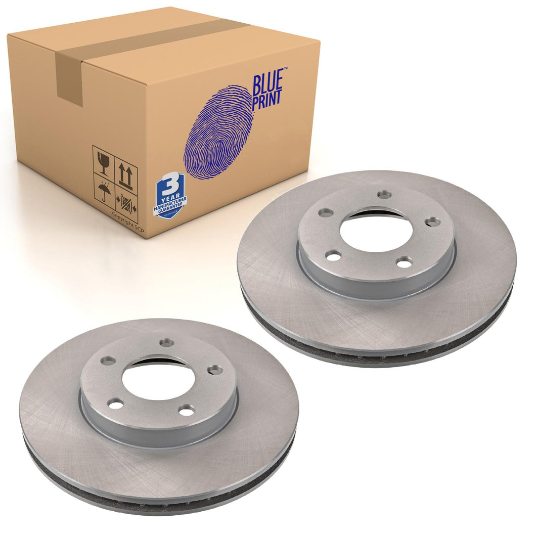 Pair of Front Brake Disc Fits Mazda Tribute EP Ford Maverick Blue Print ADM54368