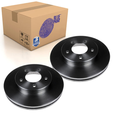 Pair of Front Brake Disc Fits Ford (Asia & Oceania) Freda 4x Blue Print ADM54387