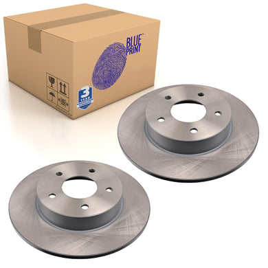 Pair of Rear Brake Disc Fits Nissan Almera Primera III Blue Print ADN143104