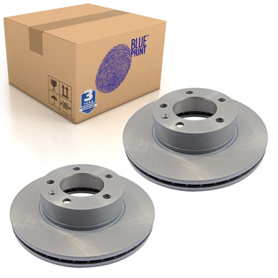 Pair of Front Brake Disc Fits Vauxhall Movano Blue Print ADN143105