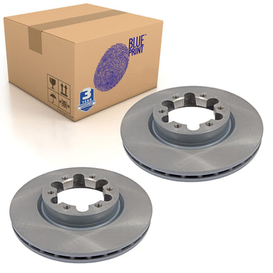 Pair of Front Brake Disc Fits Nissan Atleon Cabstar III Blue Print ADN143123