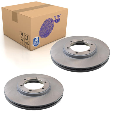 Pair of Front Brake Disc Fits London Taxi OE 602550 Blue Print ADN143125
