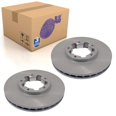 Pair of Front Brake Disc Fits Nissan Cabstar III Blue Print ADN143131