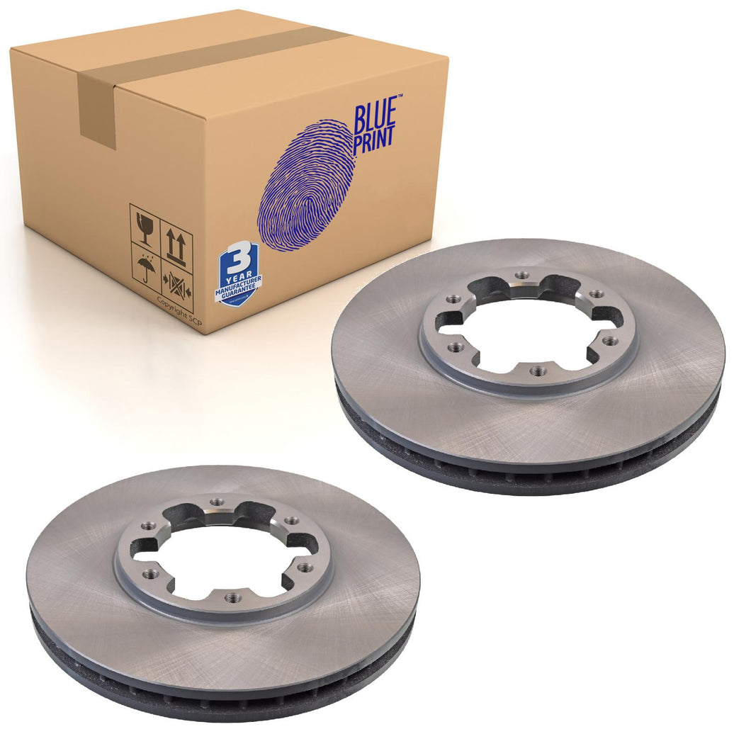 Pair of Front Brake Disc Fits Nissan Elgrand Mistral Terran Blue Print ADN143138