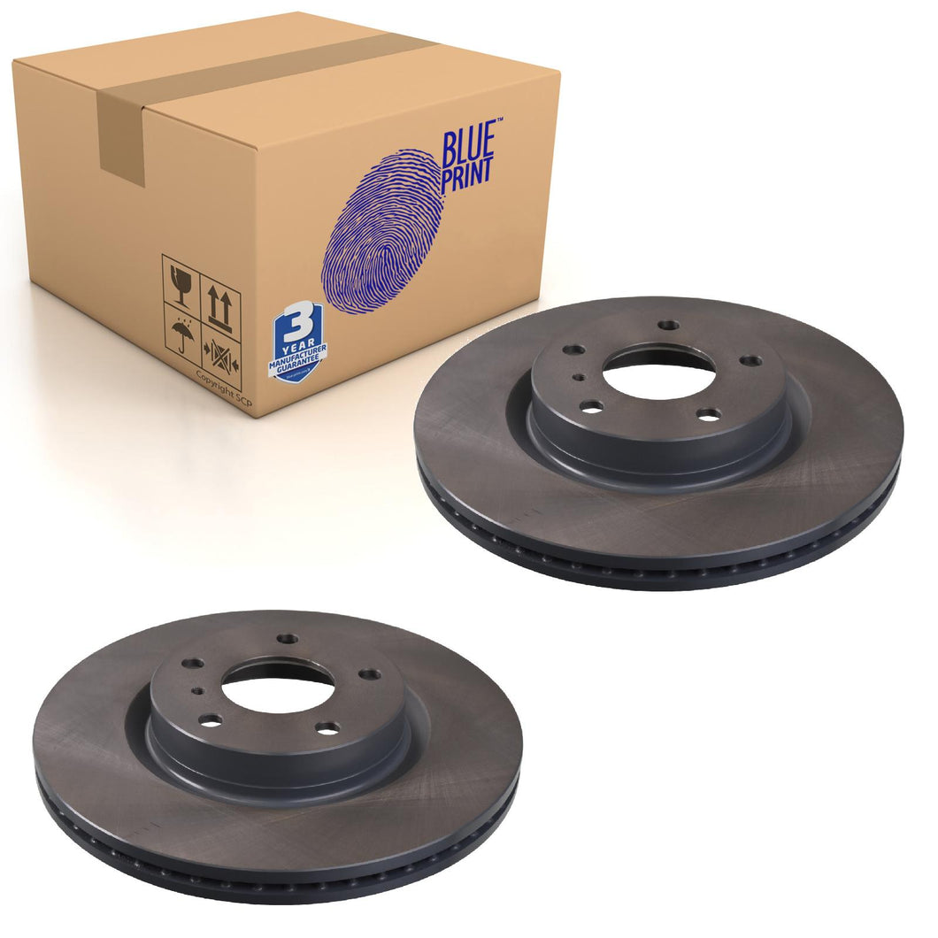 Pair of Front Brake Disc Fits Nissan Altima Fairlady Z Skyl Blue Print ADN143142