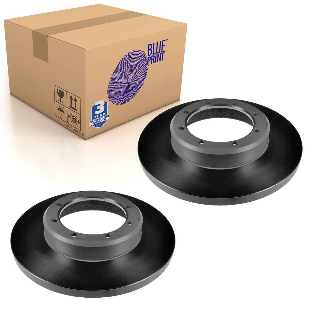 Pair of Rear Brake Disc Fits Vauxhall Movano Nissan NV400 B Blue Print ADN143160