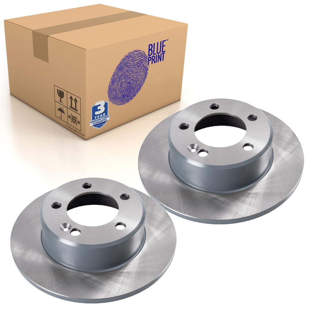 Pair of Rear Brake Disc Fits Renault Master Vauxhall Movano Blue Print ADN143170
