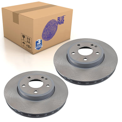 Pair of Front Brake Disc Fits Nissan Infiniti Q30 Blue Print ADN143183