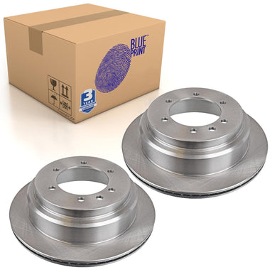 Pair of Rear Brake Disc Fits Nissan OE 43206VC200 Blue Print ADN143188