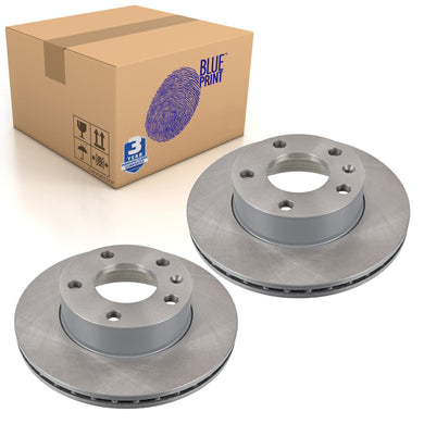Pair of Front Brake Disc Fits Daf-Leyland OE 545110027 Blue Print ADN143189