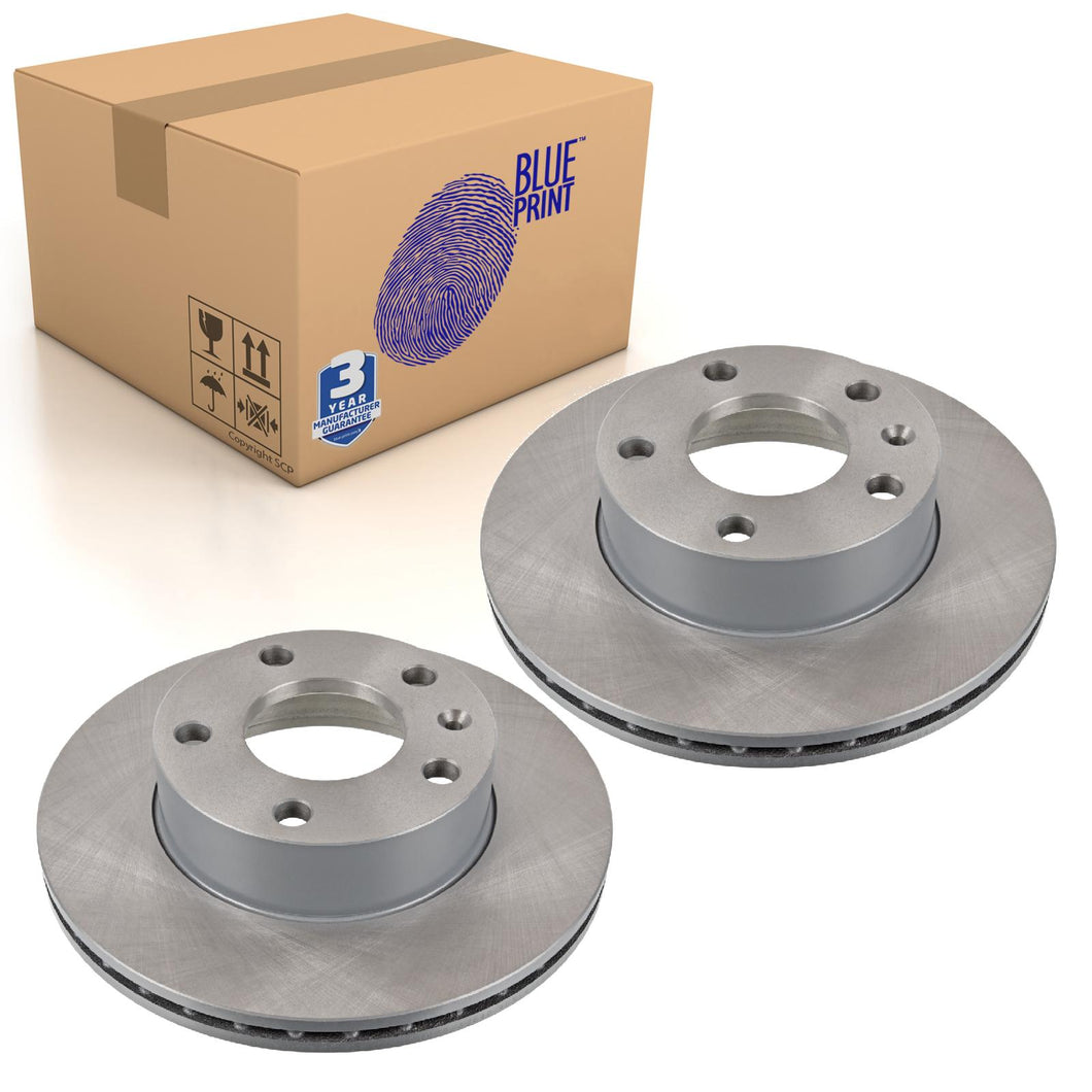 Pair of Front Brake Disc Fits Daf-Leyland OE 545110027 Blue Print ADN143189