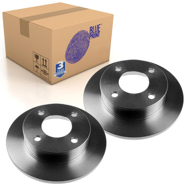 Pair of Front Brake Disc Fits Nissan Micra I OE 4020621B01 Blue Print ADN14339