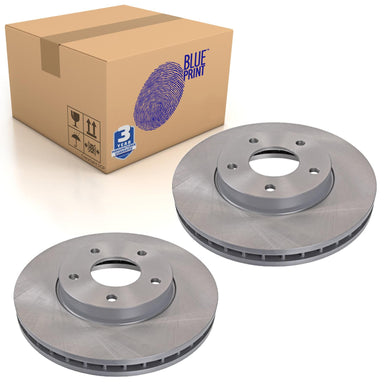 Pair of Front Brake Disc Fits Nissan 200SX 300ZX Fairlady Z Blue Print ADN14357