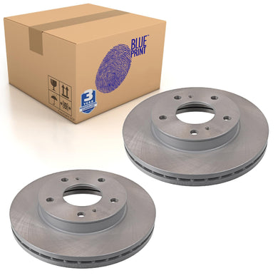 Pair of Front Brake Disc Fits Nissan Serena Vanette Cargo E Blue Print ADN14363