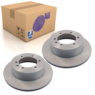 Pair of Rear Brake Disc Fits Nissan Patrol Safari Blue Print ADN14378