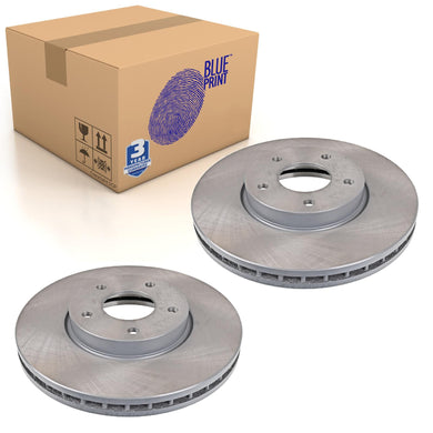 Pair of Front Brake Disc Fits Nissan Skyline IX Blue Print ADN14387