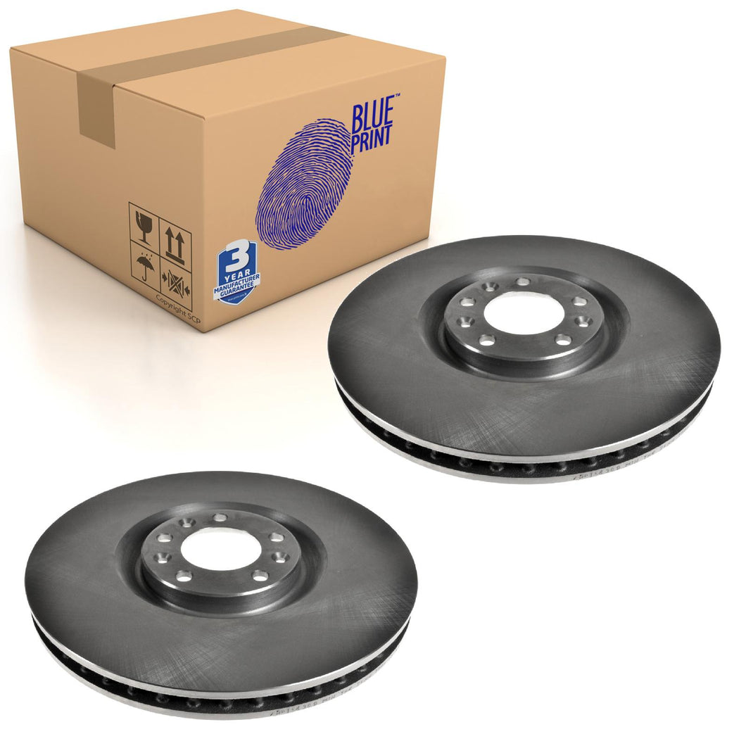 Pair of Front Brake Disc Fits Peugeot RCZ OE 4249F9 Blue Print ADP154309