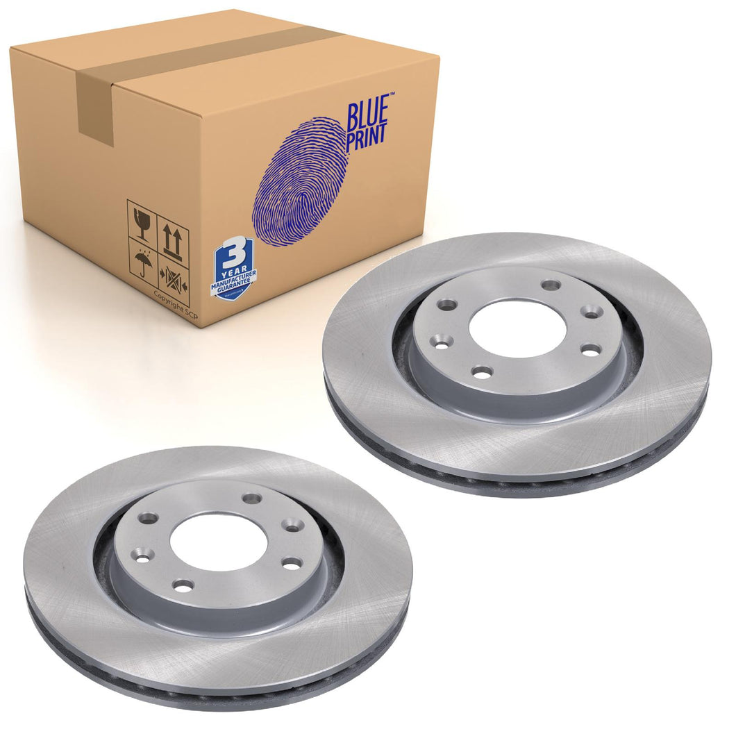 Pair of Front Brake Disc Fits Peugeot OE 4249G1 Blue Print ADP154311