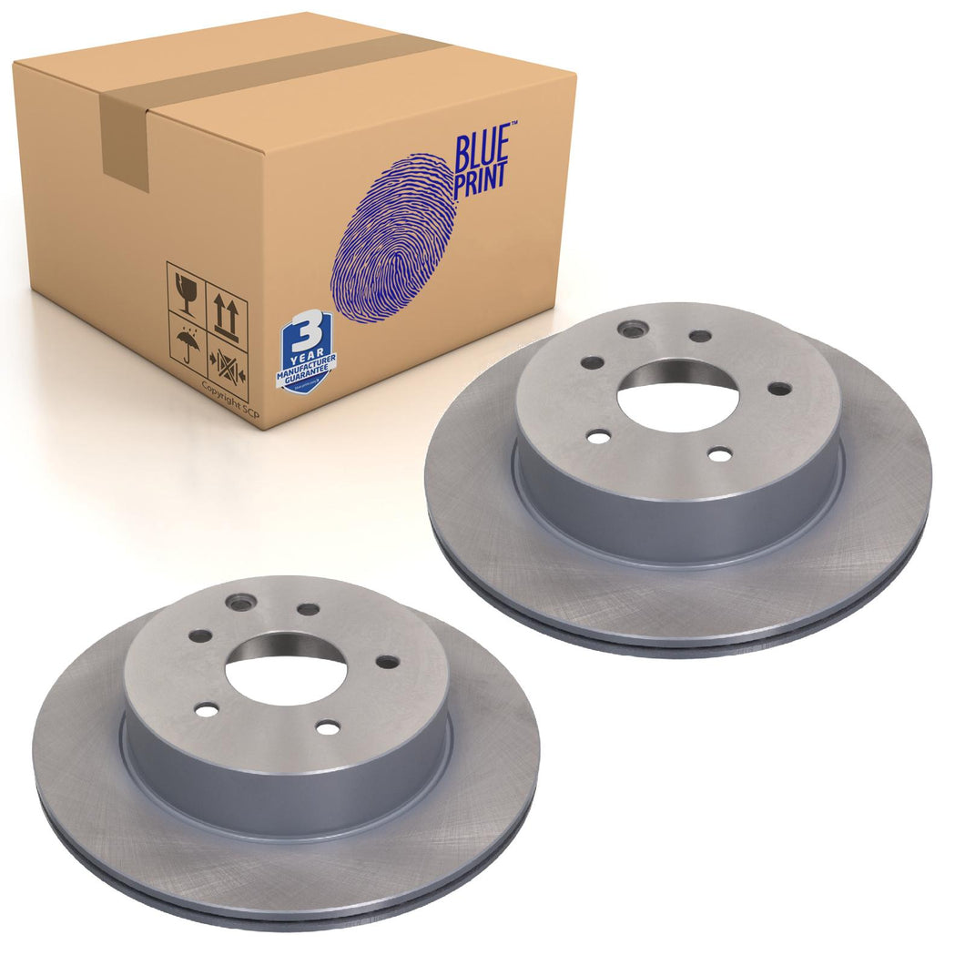 Pair of Rear Brake Disc Fits Renault Koleos OE 432000016R Blue Print ADP154314