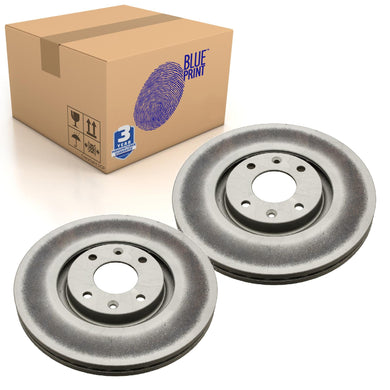 Pair of Front Brake Disc Fits Citroen OE 424985 Blue Print ADP154318