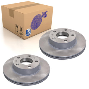 Pair of Front Brake Disc Fits Peugeot Boxer Citroen Jumper Blue Print ADP154327