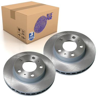 Pair of Front Brake Disc Fits Fiat OE 51740249 Blue Print ADP154328