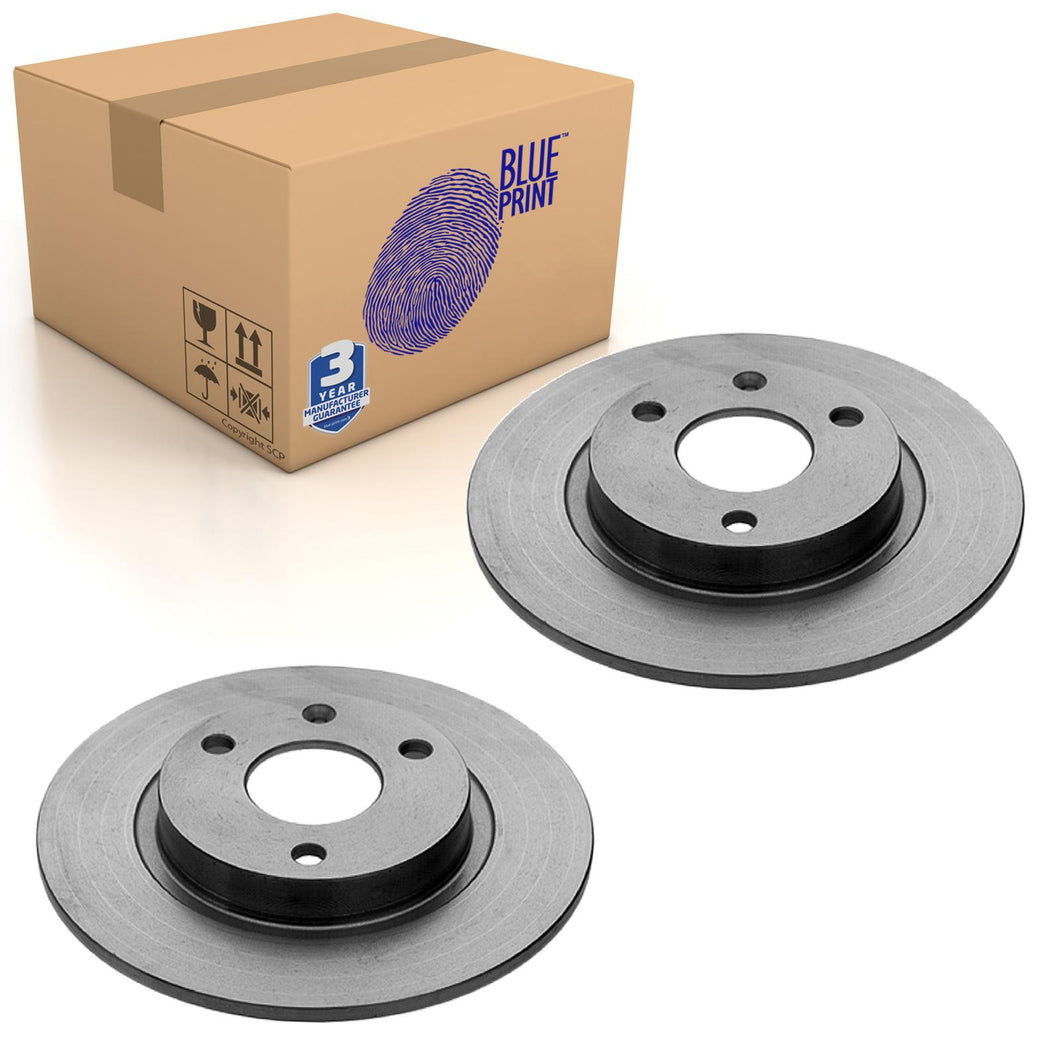 Pair of Front Brake Disc Fits Peugeot 106 Citroen AX Saxo Blue Print ADP154329