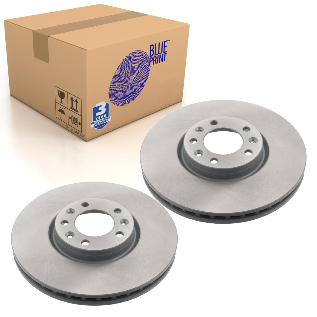 Pair of Front Brake Disc Fits Peugeot OE 4249K1 Blue Print ADP154332