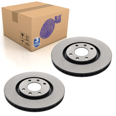 Pair of Front Brake Disc Fits Peugeot 306 405 Citroen Xanti Blue Print ADP154335