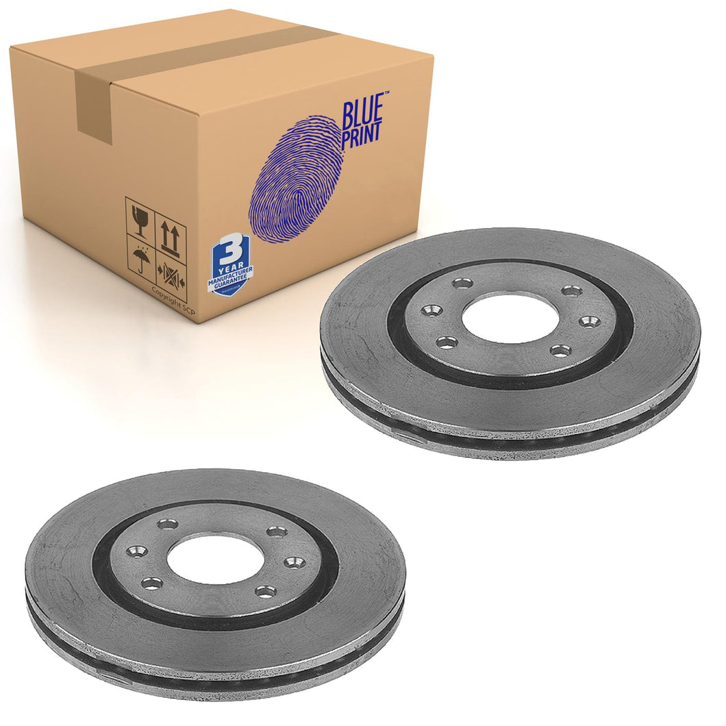 Pair of Front Brake Disc Fits Peugeot 406 OE 4246L9 Blue Print ADP154336