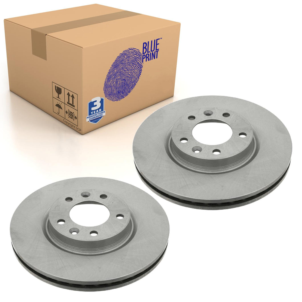 Pair of Front Brake Disc Fits Citroen XM Peugeot 407 508 60 Blue Print ADP154337