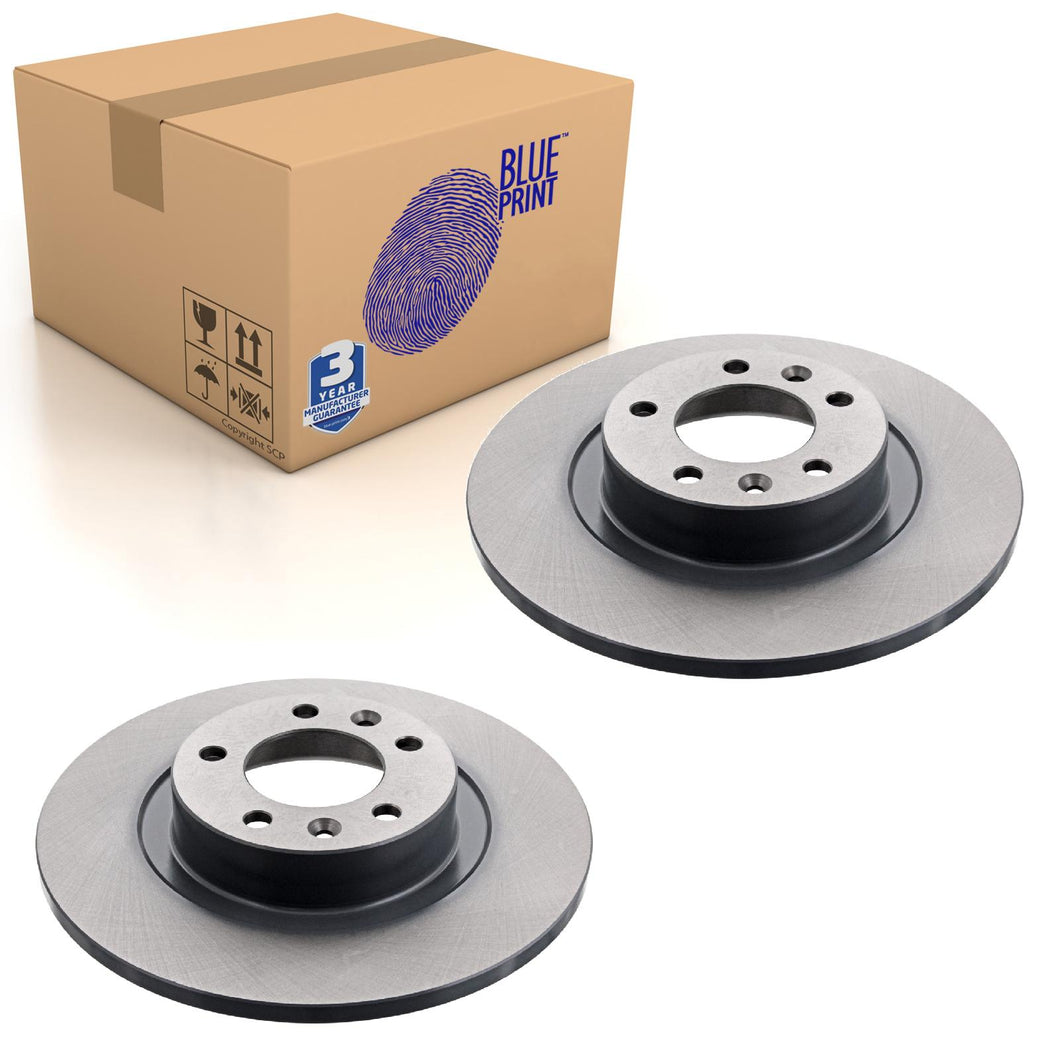 Pair of Rear Brake Disc Fits Peugeot OE 4249G2 Blue Print ADP154339