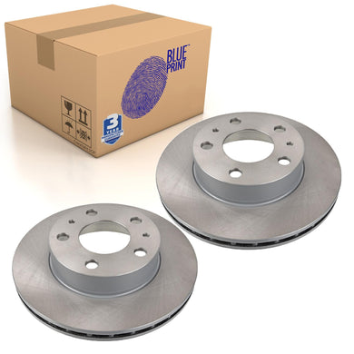 Pair of Front Brake Disc Fits Fiat OE 51858362 Blue Print ADP154341