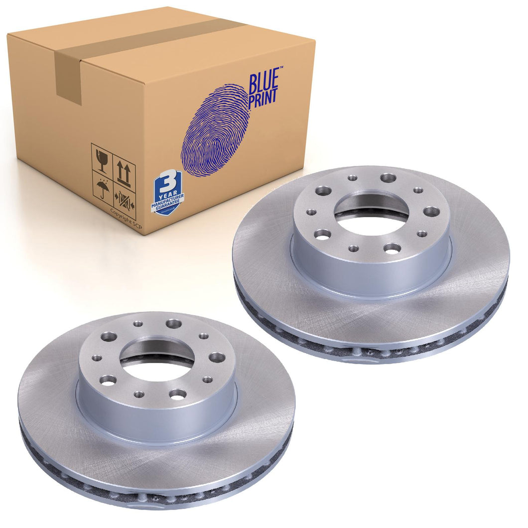 Pair of Front Brake Disc Fits Peugeot OE 4249K2 Blue Print ADP154342