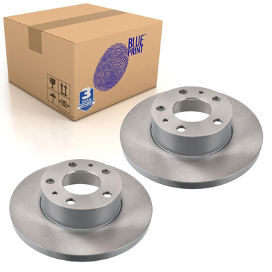 Pair of Front Brake Disc Fits Fiat OE 71738910 Blue Print ADP154344