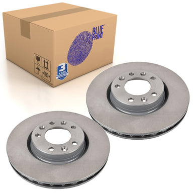 Pair of Front Brake Disc Fits Citroen OE 9805961480 Blue Print ADP154347