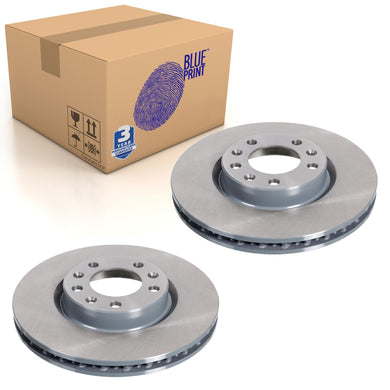 Pair of Front Brake Disc Fits Peugeot OE 9803918180 Blue Print ADP154350