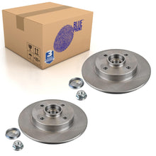 Load image into Gallery viewer, Pair of Rear Brake Disc Inc Wheel Bearing Abs Sensor Ring A Blue Print ADP154351