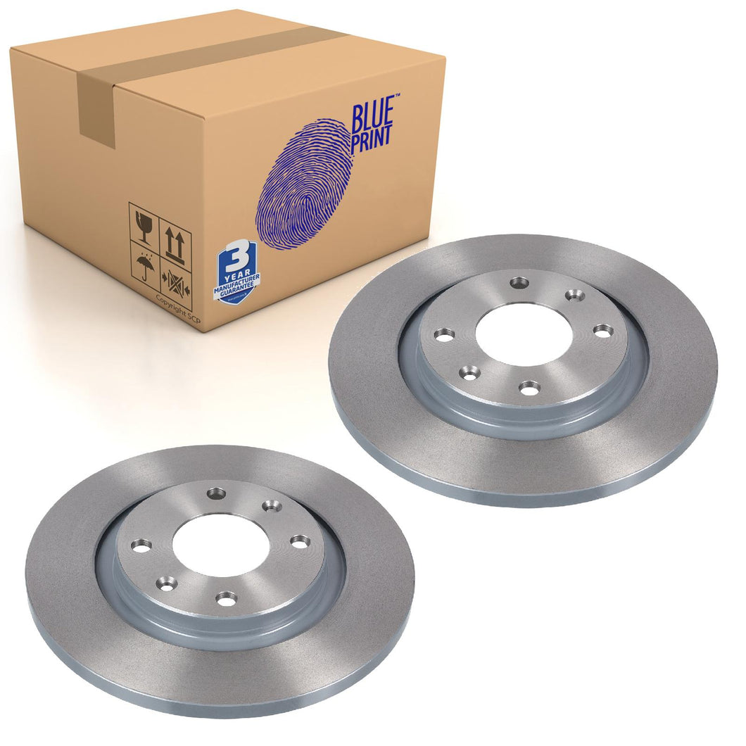 Pair of Front Brake Disc Fits Peugeot OE 424982 Blue Print ADP154353