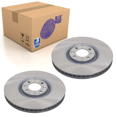 Pair of Front Brake Disc Fits Citroen DS4 DS5 Peugeot 308 Blue Print ADP154355